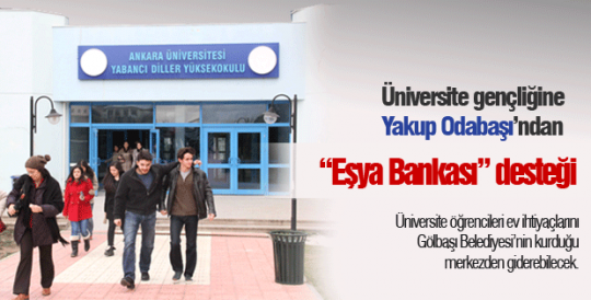 Üniversite gençliğinin evini  “Eşya Bankası” düzecek