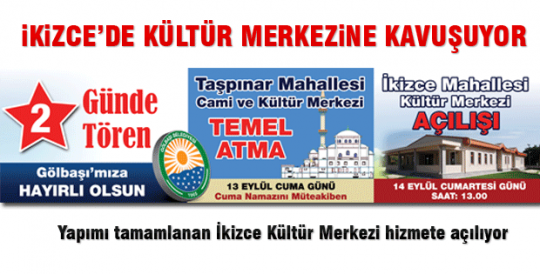 Yapımı tamamlanan İkizce Kültür Merkezi hizmete açılıyor.