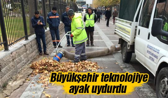 Yapraklara vakumlu temizlik