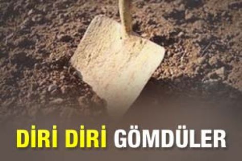 Yaşlı kadını diri diri gömdüler