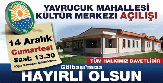 Yavrucuk da Kültür Merkezi'ne kavuşuyor