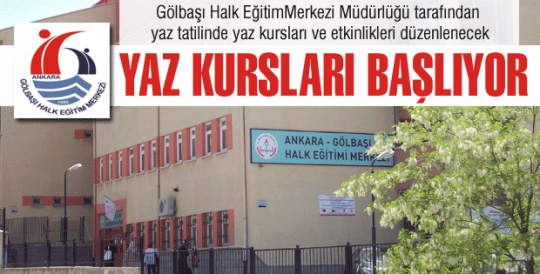 Yaz kursları Başlıyor