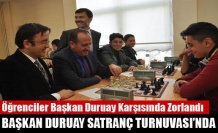 Başkan Duruay Satranç Turnuvası’nda