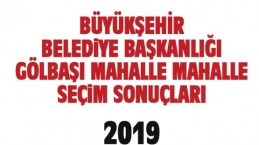 Büyükşehir Belediye Başkanlığı Gölbaşı mahalle mahalle  seçim sonuçları