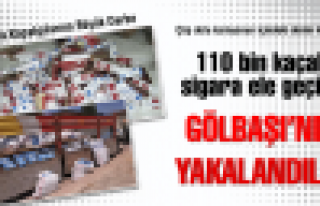 110 bin kaçak sigara ile Gölbaşı'nda yakalandılar