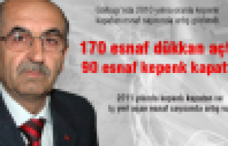 2011 yılında 170 esnaf dükkan açtı, 90 esnaf...