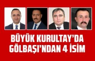 Büyük kurultay'dan Gölbaşı'ndan 4 isim