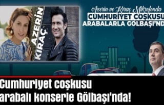 Cumhuriyet coşkusu arabalı konserle Gölbaşı'nda!