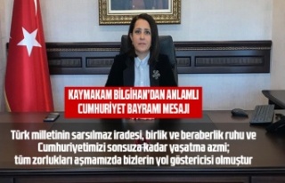 Kaymakam Bilgihan'dan anlamlı Cumhuriyet Bayramı...