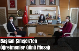 Başkan Şimşek’ten Öğretmenler Günü Mesajı…