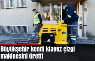 Büyükşehir kendi klavuz çizgi makinesini üretti