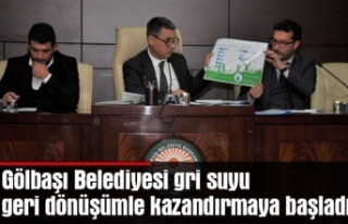 Gölbaşı Belediyesi gri suyu geri dönüşümle...