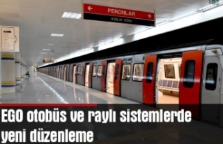 Sokağa çıkma kısıtlamasında EGO otobüs ve raylı...