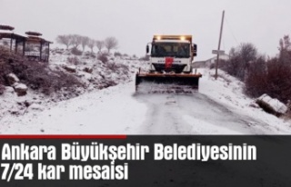 Ankara Büyükşehir Belediyesinin 7/24 kar mesaisi