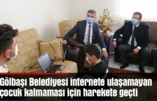 Gölbaşı Belediyesi internete ulaşamayan çocuk...