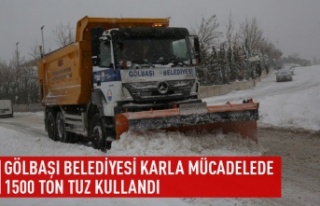 GÖLBAŞI BELEDİYESİ KARLA MÜCADELESİNDE 1500...