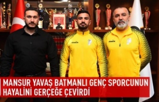 Mansur Yavaş Batmanlı genç sporcunun hayalini gerçeğe...