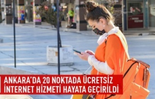 Ankara'da 20 noktada ücretsiz internet hizmeti...