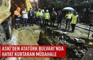 ASKİ'den Atatürk Bulvarı'nda hayat kurtaran...