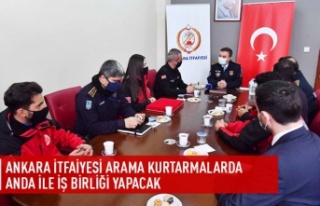 Ankara İtfaiyesi arama kurtarmalarda ANDA ile işbirliği...