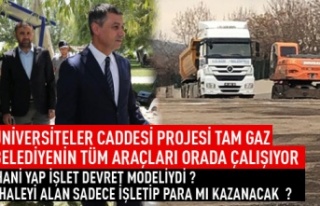 Üniversiteler Caddesi'nde çalışmalar devam...