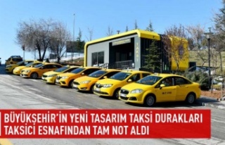 Büyükşehir'in yeni tasarım taksi durakları...