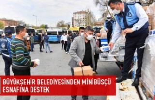 Büyükşehirden minibüsçü esnafına destek