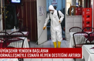 Büyükşehir esnafa hijyen desteğini arttırdı