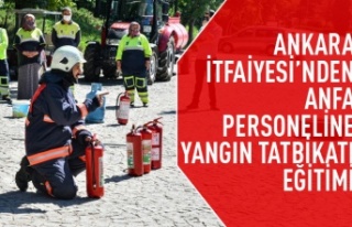 Ankara İtfaiyesi'nden ANFA personeline yangın...