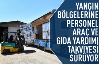 Büyükşehir'den yangın bölgelerine destek