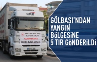 Gölbaşı'ndan yangın bölgesine yardım