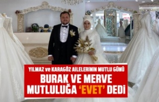 Yılmaz ve Karagöz ailelerinin mutlu günü