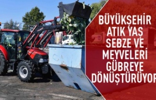 Atık sebze ve meyveler gübreye dönüştürülüyor