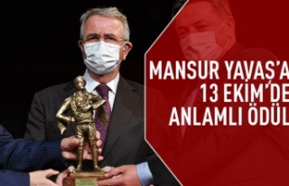 Mansur Yavaş'a 13 Ekim'de anlamlı ödül