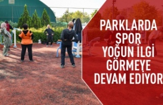 Parklarda spor büyük ilgi