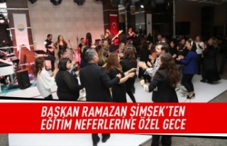 Başkan Ramazan Şimşek ve Eşi Öğretmenleri yemekte...