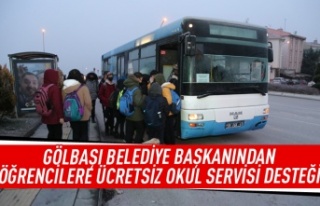 Gölbaşı'nda öğrencilere ücretsiz servis