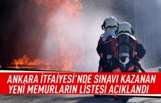 Ankara itfaiyesi'nde sınavı kazanan yeni memurların...