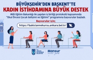 Büyükşehir'den başkent'te kadın istihdamına...