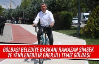 Gölbaşı belediye başkanı Ramazan Şimşek ve...