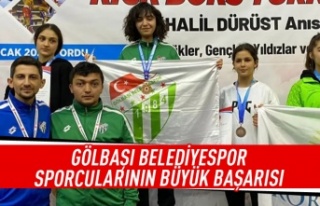 Gölbaşı Belediyespor sporcularından Ordu'da...