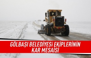 Gölbaşı Ekipleri Sahaya İndi, Kar Mesaisi İle...