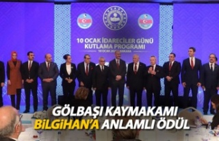 Kaymakam Tülay Baydar Bilgihan'a önemli ödül