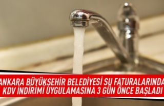 Ankara Büyükşehir Belediyesi su faturalarında...