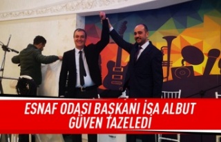 Esnaf Odası Başkanı İsa Albut güven tazeledi