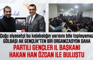 Gölbaşı Ak Gençlik, İl Başkanı Hakan Han Özcan...