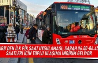 ABB'den pik saat uygulaması: sabah 06.00-06.45...