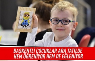 Başkentli çocuklar ara tatilde hem öğreniyor hem...