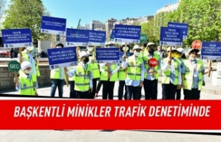 Başkentli minikler trafik denetiminde