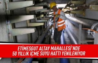 Etimesgut Altay Mahallesi'nin içme suyu hattı...